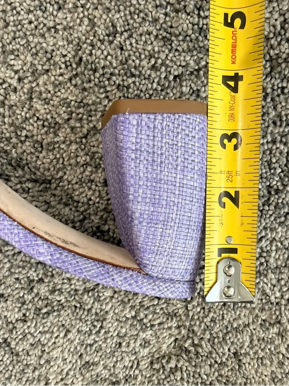 Antonio Melani Purple Raffia Pom Pom Mule Block Heel Slip On Women’s US 7 M